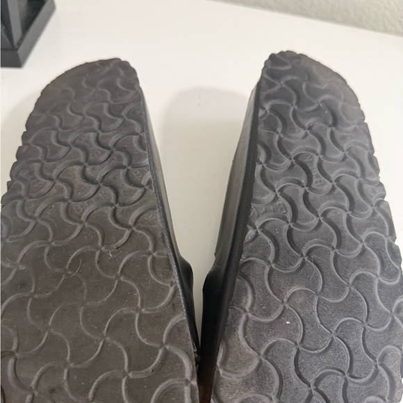 Birkenstock Women's Black Sandals with Gold Buckles - Picture 9 of 10